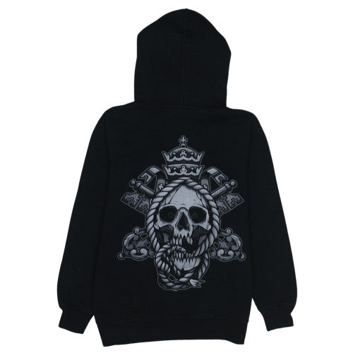 Mens UK Size M TC Threads Black Pullover Hoodie