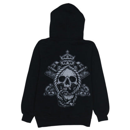 Mens UK Size M TC Threads Black Pullover Hoodie