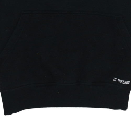 Mens UK Size M TC Threads Black Pullover Hoodie