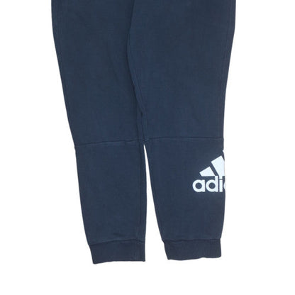 Adidas Men's Blue Jogger Sweatpants M Regular Fit Logo Fleece