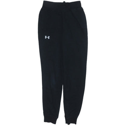 Womens UK Size XS Under armour Relaxed Fit Jogger Black Trousers