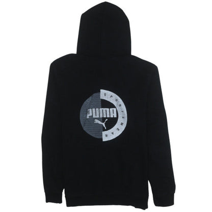 Mens UK Size M PUMA Black Pullover Hoodie