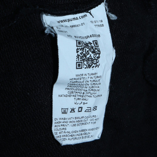 Mens UK Size M PUMA Black Pullover Hoodie
