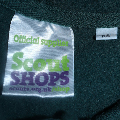 Unisex Adults UK Size XS Scout Shops Green Full Zip Hoodie