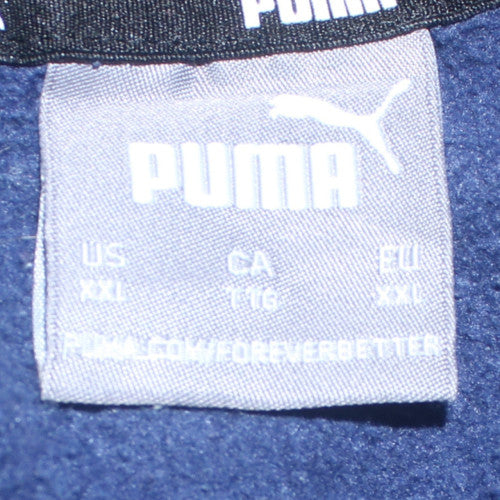 Mens UK Size 2XL PUMA Blue Pullover Hoodie
