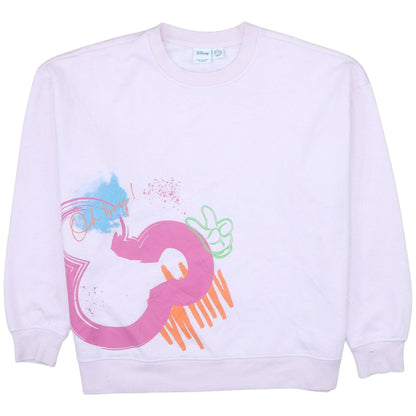 Womens UK Size M Disney Pink Pullover Sweatshirt
