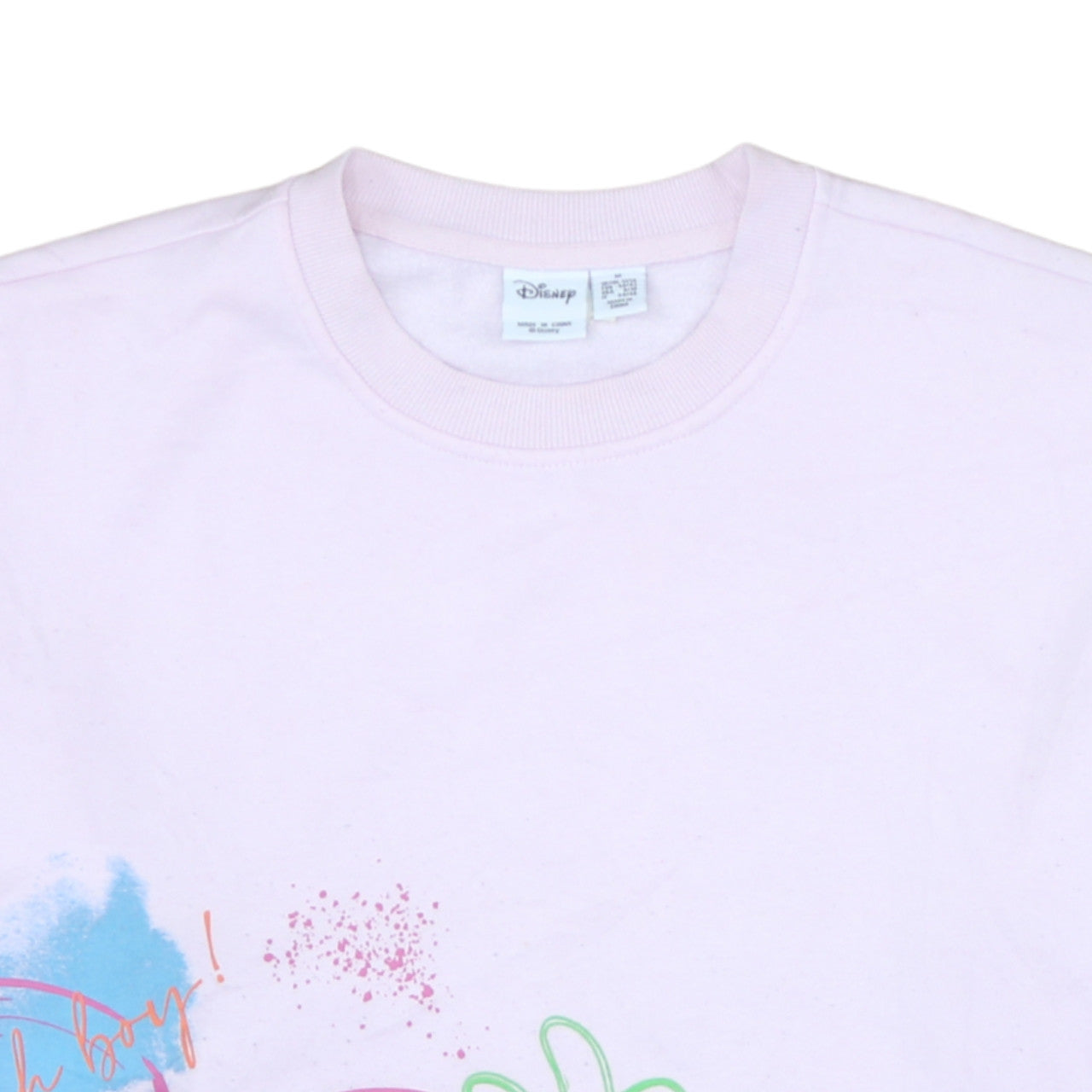 Womens UK Size M Disney Pink Pullover Sweatshirt