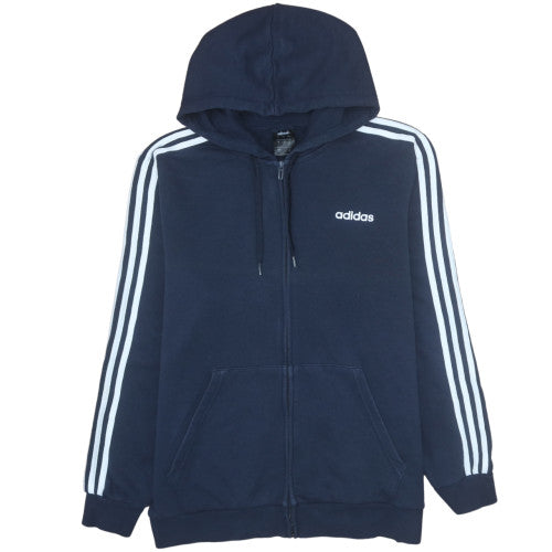 Mens UK Size XL adidas Blue Full Zip Hoodie