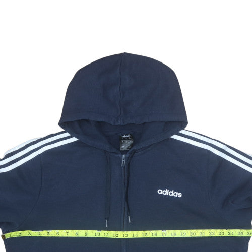 Mens UK Size XL adidas Blue Full Zip Hoodie