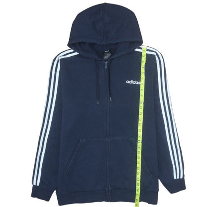 Mens UK Size XL adidas Blue Full Zip Hoodie