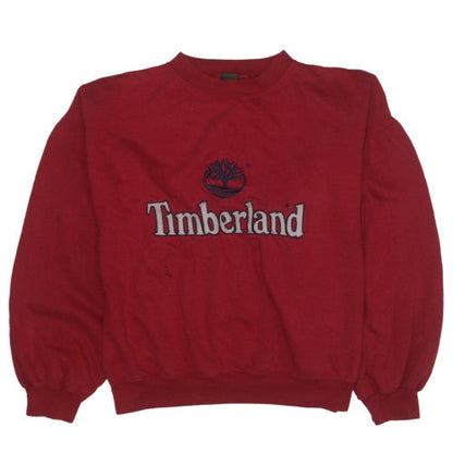 Mens UK Size L Timberland Red Pullover Sweatshirt