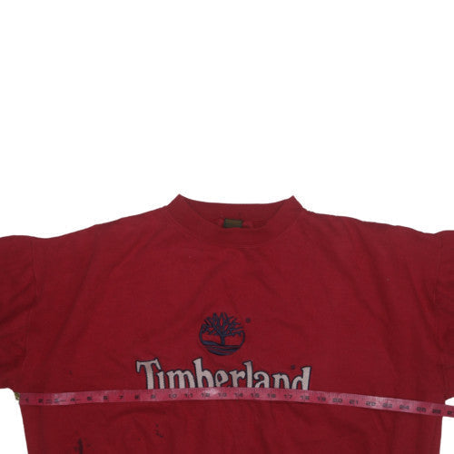 Mens UK Size L Timberland Red Pullover Sweatshirt