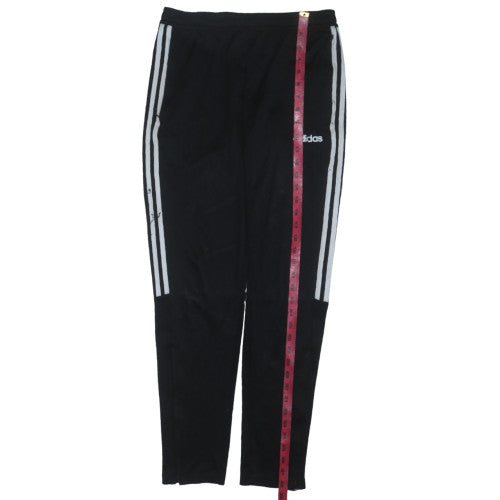 Mens UK Size M adidas Slim Fit Track Pants Black Trousers