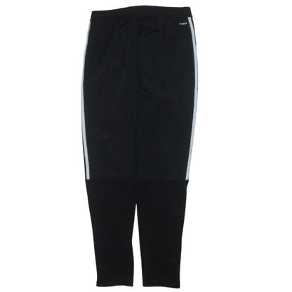 Mens UK Size M adidas Slim Fit Track Pants Black Trousers