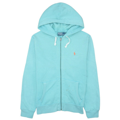 Womens UK Size M Ralph Lauren Blue Full Zip Hoodie