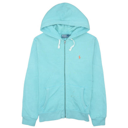 Womens UK Size M Ralph Lauren Blue Full Zip Hoodie