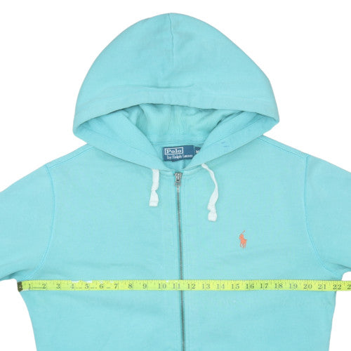 Womens UK Size M Ralph Lauren Blue Full Zip Hoodie