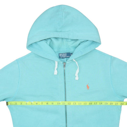 Womens UK Size M Ralph Lauren Blue Full Zip Hoodie