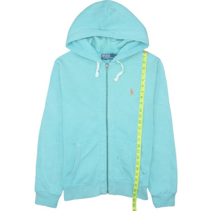Womens UK Size M Ralph Lauren Blue Full Zip Hoodie