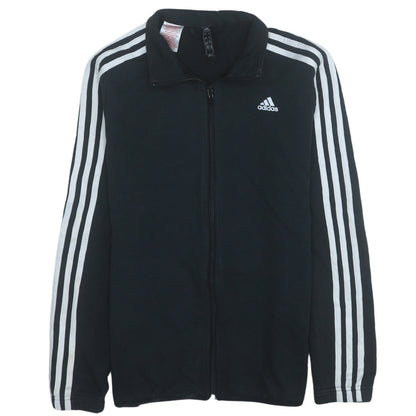 Adidas Boys Black 13-14 Years Track Jacket Full Zip Activewear