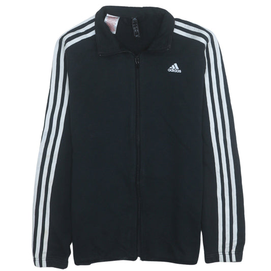 Adidas Boys Black 13-14 Years Track Jacket Full Zip Activewear