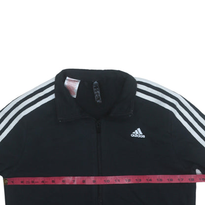 Adidas Boys Black 13-14 Years Track Jacket Full Zip Activewear