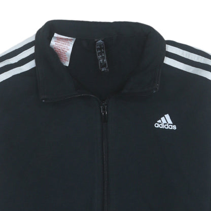 Adidas Boys Black 13-14 Years Track Jacket Full Zip Activewear