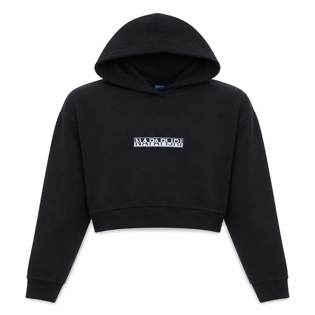 Womens UK Size M Napapijri Black Pullover Hoodie