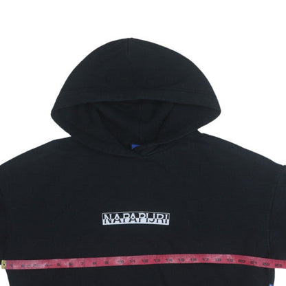 Womens UK Size M Napapijri Black Pullover Hoodie