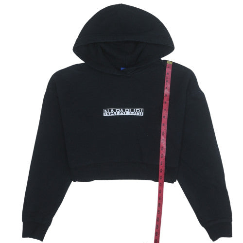 Womens UK Size M Napapijri Black Pullover Hoodie