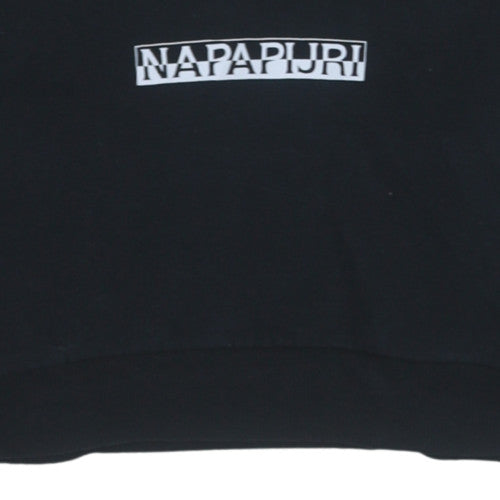 Womens UK Size M Napapijri Black Pullover Hoodie