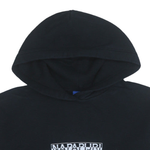 Womens UK Size M Napapijri Black Pullover Hoodie