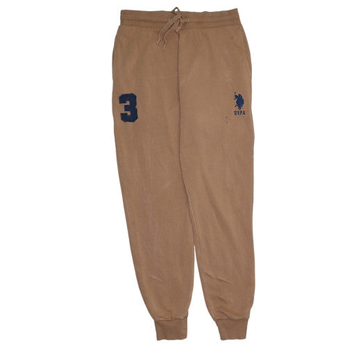 Mens UK Size M U.S. Polo Assn. Regular Fit Sweatpants Brown Trousers