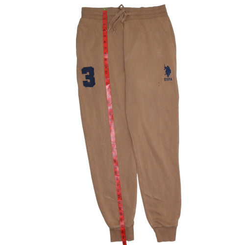 Mens UK Size M U.S. Polo Assn. Regular Fit Sweatpants Brown Trousers