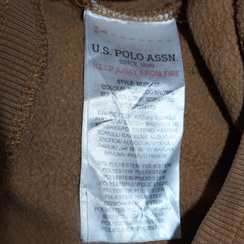 Mens UK Size M U.S. Polo Assn. Regular Fit Sweatpants Brown Trousers