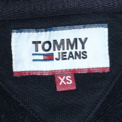Womens UK Size XS Tommy Jeans Black Pullover Sweatshirt
