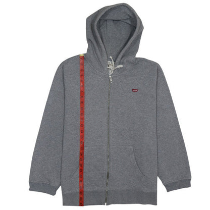Mens UK Size L Levi's Grey Full Zip Hoodie