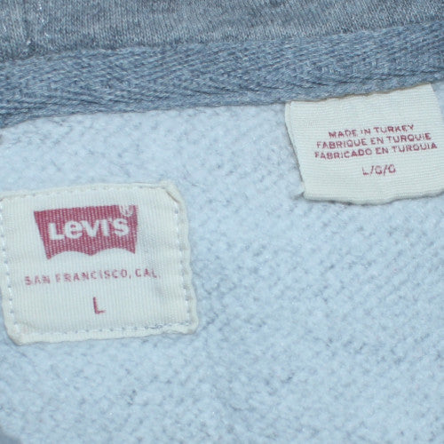 Mens UK Size L Levi's Grey Full Zip Hoodie
