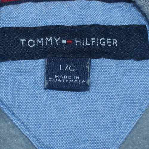 Mens UK Size L Tommy Hilfiger Grey Pullover Hoodie