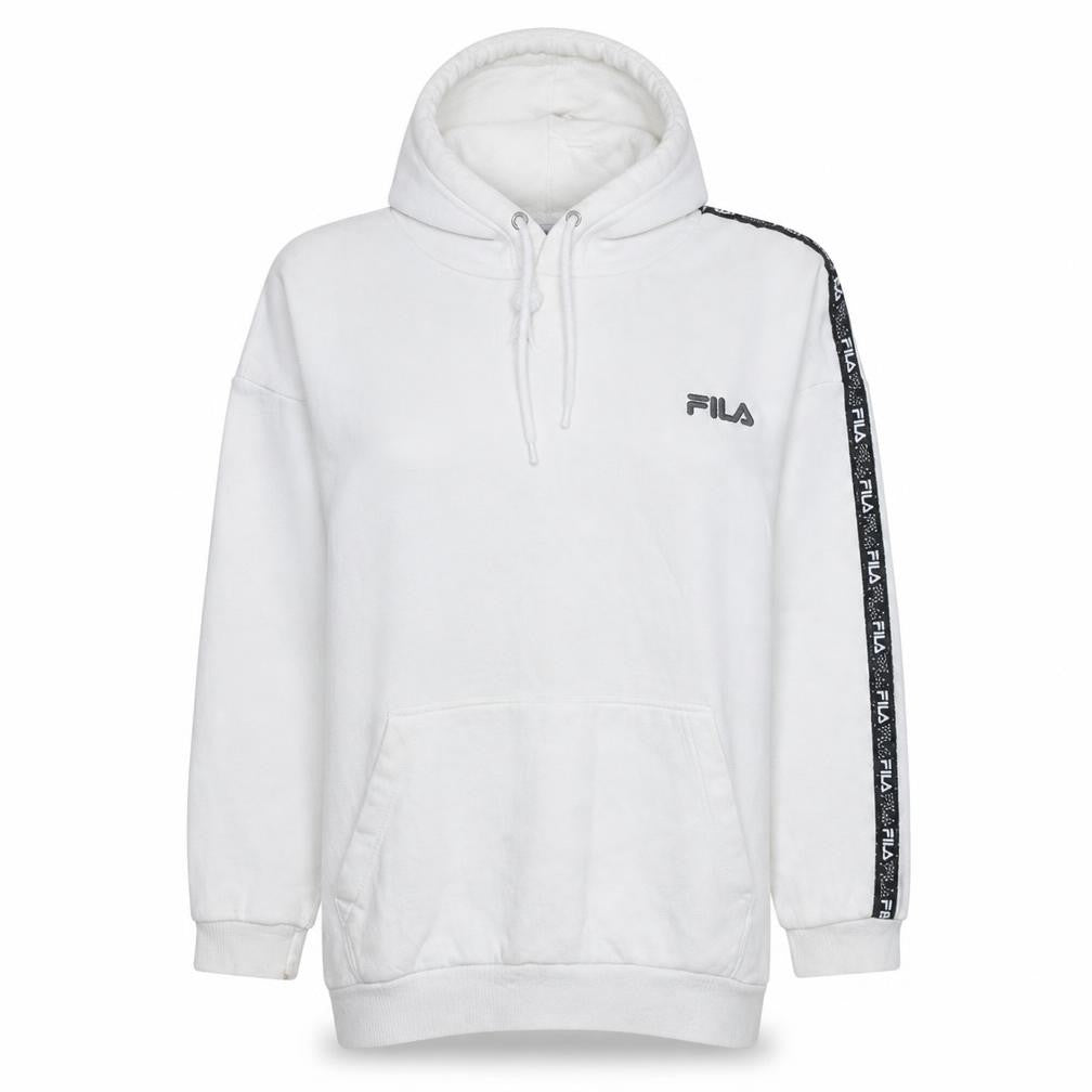 Womens UK Size S FILA White Pullover Hoodie