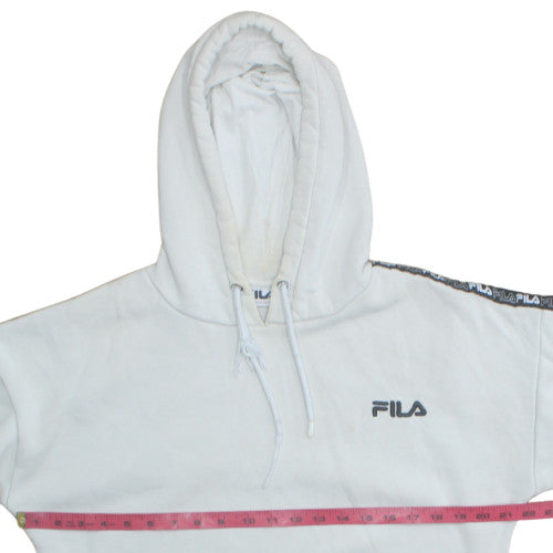 Womens UK Size S FILA White Pullover Hoodie