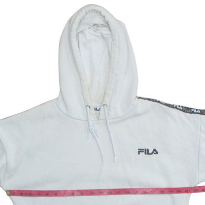 Womens UK Size S FILA White Pullover Hoodie