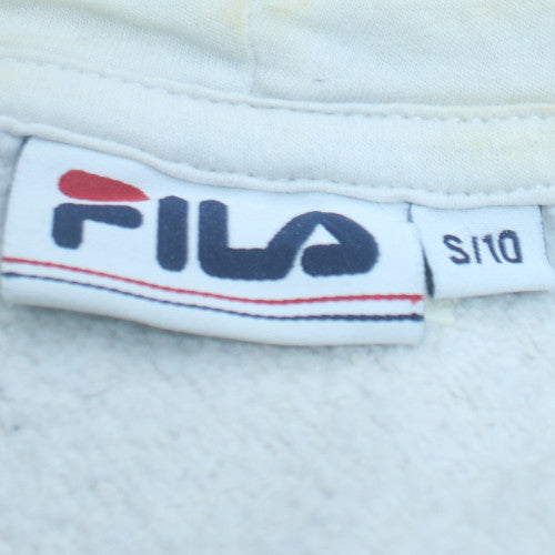 Womens UK Size S FILA White Pullover Hoodie