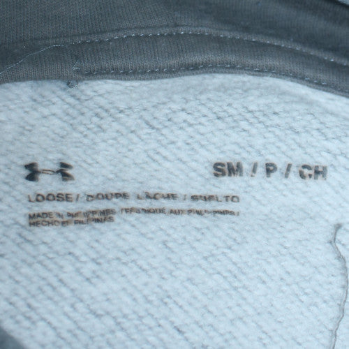 Mens UK Size S Under armour Grey Pullover Hoodie