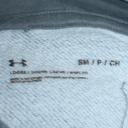 Mens UK Size S Under armour Grey Pullover Hoodie