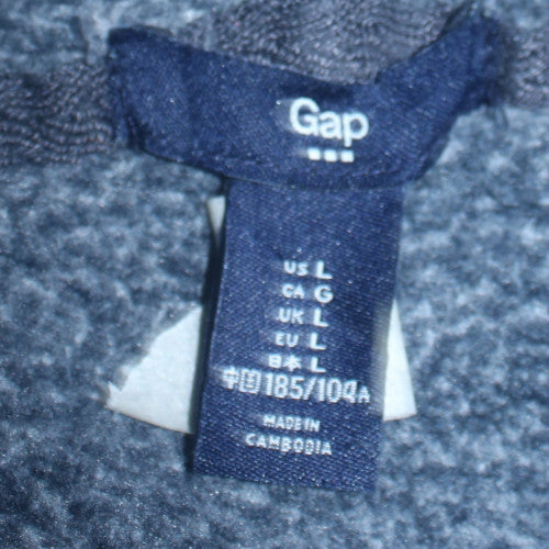 Mens UK Size L Gap Grey Pullover Hoodie