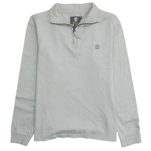 Mens UK Size M Timberland Grey 1/2 Zip Sweatshirt