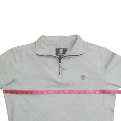 Mens UK Size M Timberland Grey 1/2 Zip Sweatshirt