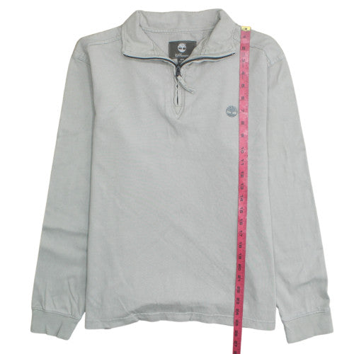 Mens UK Size M Timberland Grey 1/2 Zip Sweatshirt