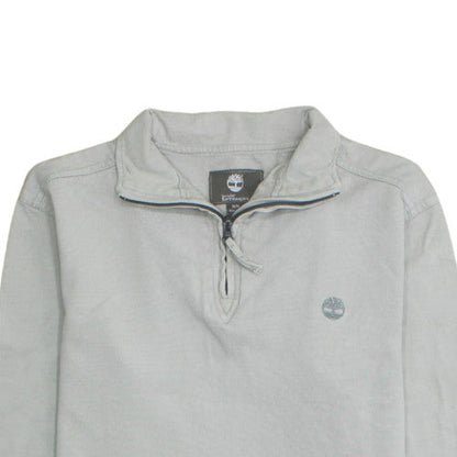 Mens UK Size M Timberland Grey 1/2 Zip Sweatshirt